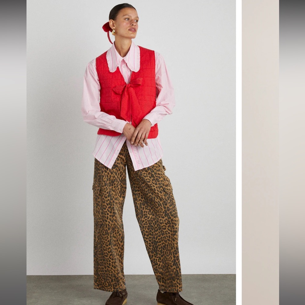 NWT damson madder cheetah cargo pants